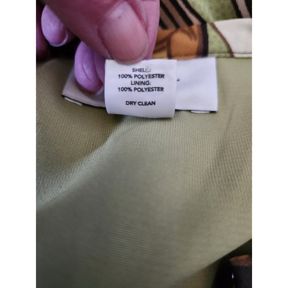 Ann Taylor Loft skirt sz 2 side zip whimsical artsy botanical Careerwear fall - Picture 7 of 9